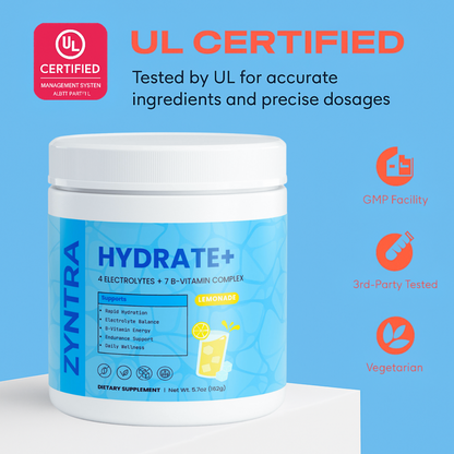 HYDRATE+ |  Lemonade Hydration Powder